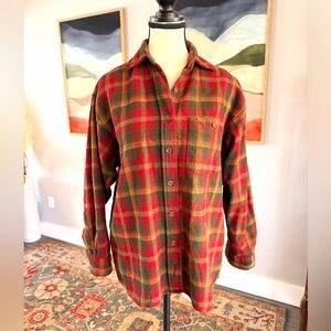 Pendleton Wool Plaid Shirt in Red and Green